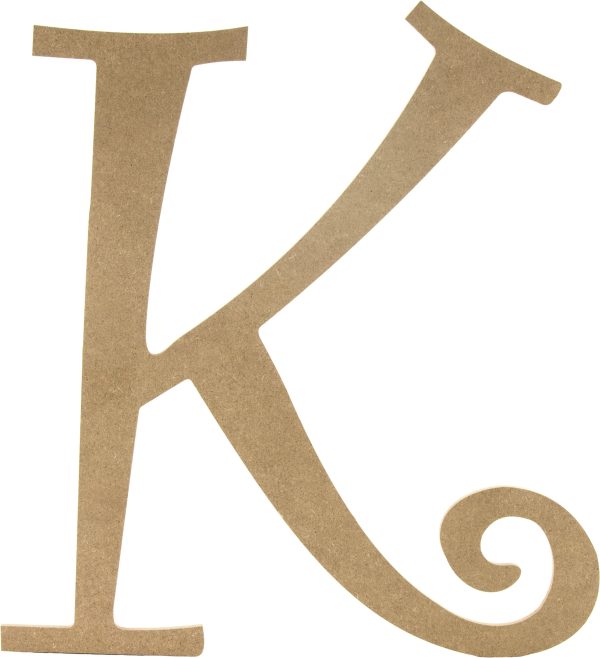 14  Decorative Wooden Curly Letter: K Sale