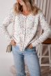 White Rhinestone Decor Multicolor Confetti Sweater Cardigan Online now