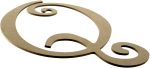 14  Decorative Wooden Curly Letter: Q For Discount