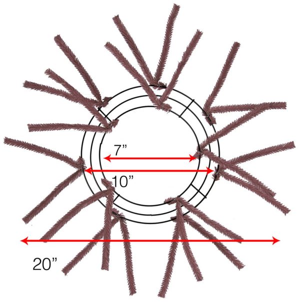 10-20  Tinsel Work Wreath Form: Chocolate Brown Sale