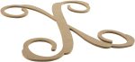 12  Wood Letter Vine Monogram: X on Sale