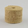 2.5  Burlap Ribbon: Natural (10 Yards) Online