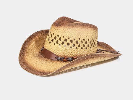 Fame Cutout Wide Brim Straw Hat Sale