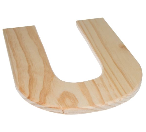 12  Natural Wood Letter: U Discount