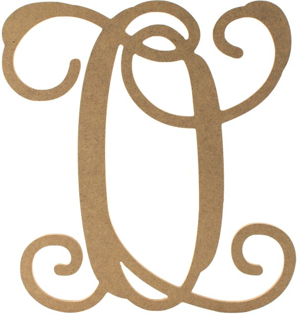 12  Wood Letter Vine Monogram: O Fashion