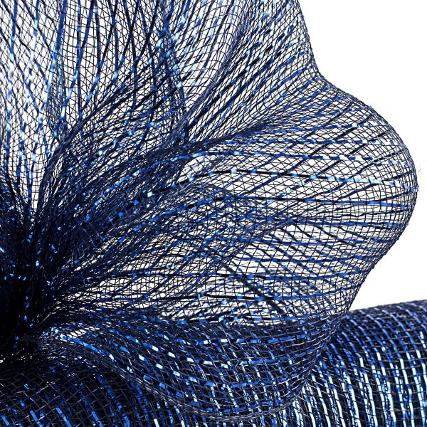 21  Poly Mesh Roll: Metallic Navy Blue Fashion