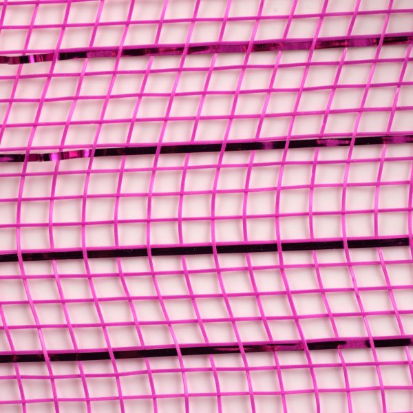 21  Poly Deco Mesh: Metallic Hot Pink For Sale