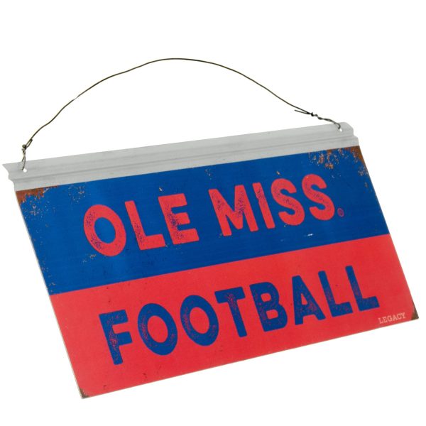 12x5 Collegiate Tin Sign: Ole Miss Football For Cheap