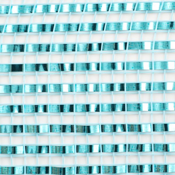 10  Poly Mesh Rolls: Deluxe Wide Foil Turquoise Blue on Sale