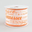 2.5  Tennessee Print Ribbon: Orange & White (10 Yards) on Sale