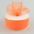 2.5  Poly Deco Mesh Ribbon: Orange For Discount