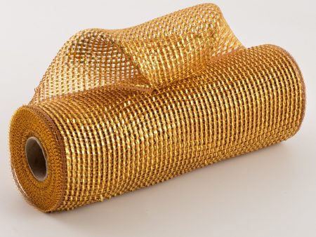 10  Poly Mesh Rolls: Deluxe Wide Antique Gold Foil Online now