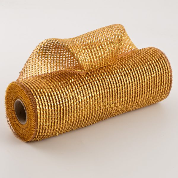 10  Poly Mesh Rolls: Deluxe Wide Antique Gold Foil Online now