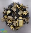 11  Football Accent: Metallic Glitter Gold & Black on Sale