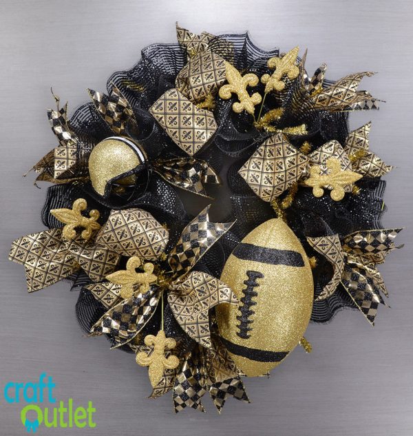 11  Football Accent: Metallic Glitter Gold & Black on Sale