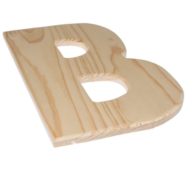 12  Natural Wood Letter: B on Sale