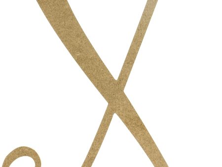 14  Decorative Wooden Curly Letter: X Discount