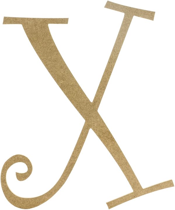 14  Decorative Wooden Curly Letter: X Discount