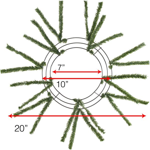 10-20  Tinsel Work Wreath Form: Green For Cheap