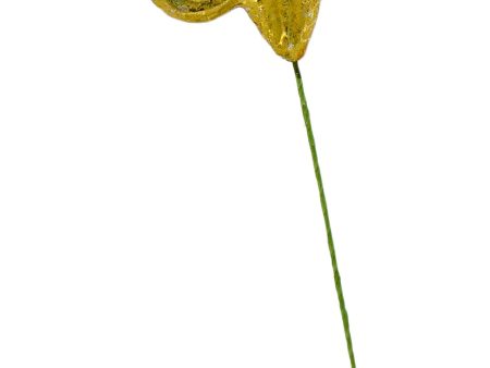 Gold Leaf Fleur De Lis Pick: 6  Supply