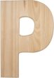 12  Natural Wood Letter: P For Sale