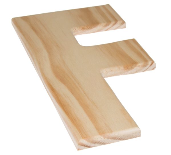 12  Natural Wood Letter: F Discount