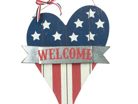 14  Fourth of July Heart Welcome Sign For Cheap