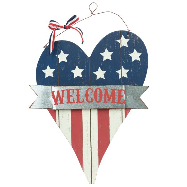 14  Fourth of July Heart Welcome Sign For Cheap