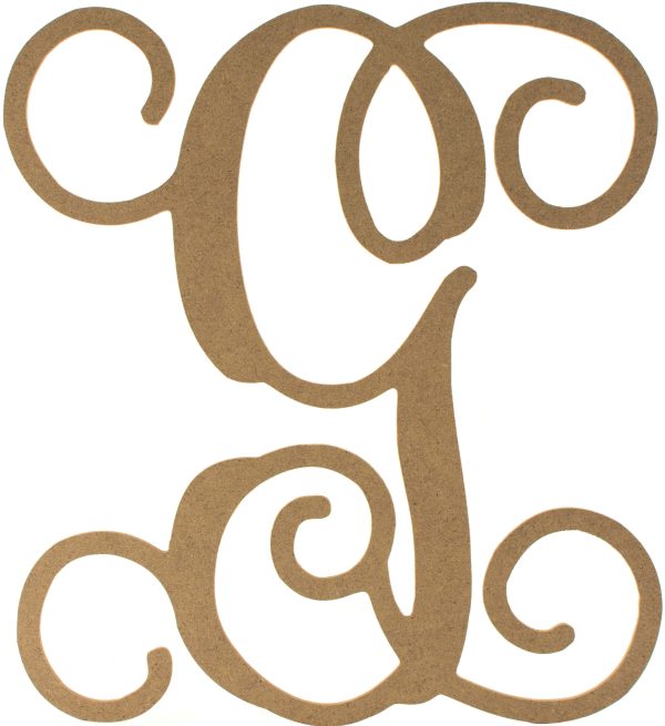 12  Wood Letter Vine Monogram: G Sale