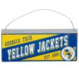 12x5 Collegiate Tin Sign: Georgia Tech Yellow Jackets Cheap