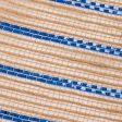 10  Poly Jute Deco Mesh: Natural & Royal Blue Metallic Stripe (10 Yards) Hot on Sale