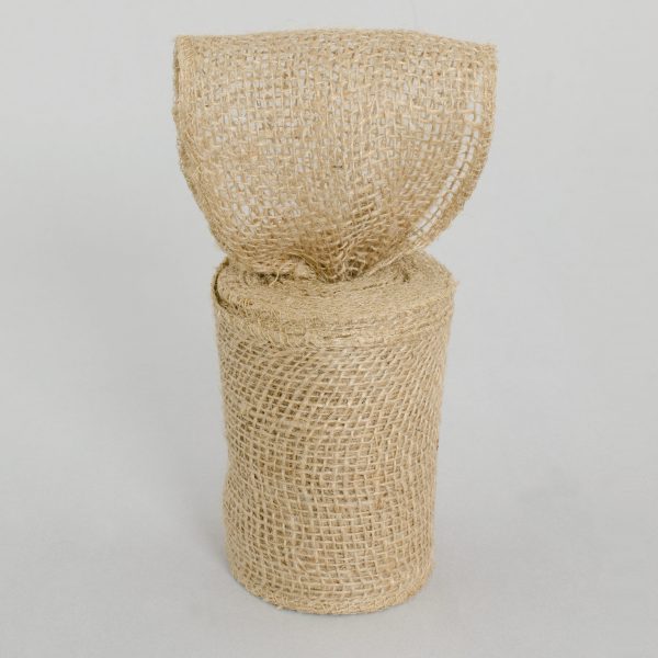 4  Loose Weave Burlap Fabric Ribbon: Natural (10 Yards) on Sale