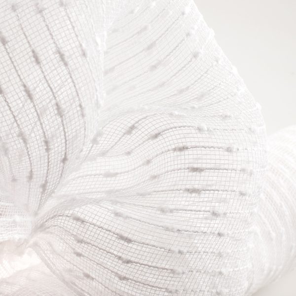 21  Snowball Deco Mesh: White (10 Yards) For Discount