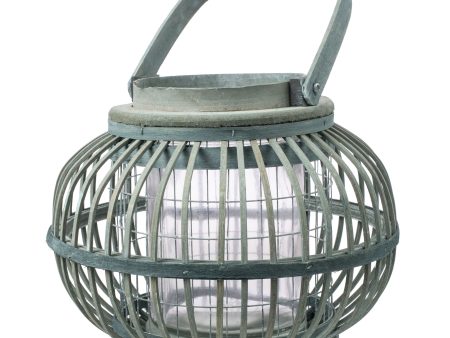 14  Wood & Glass Round Lantern Online