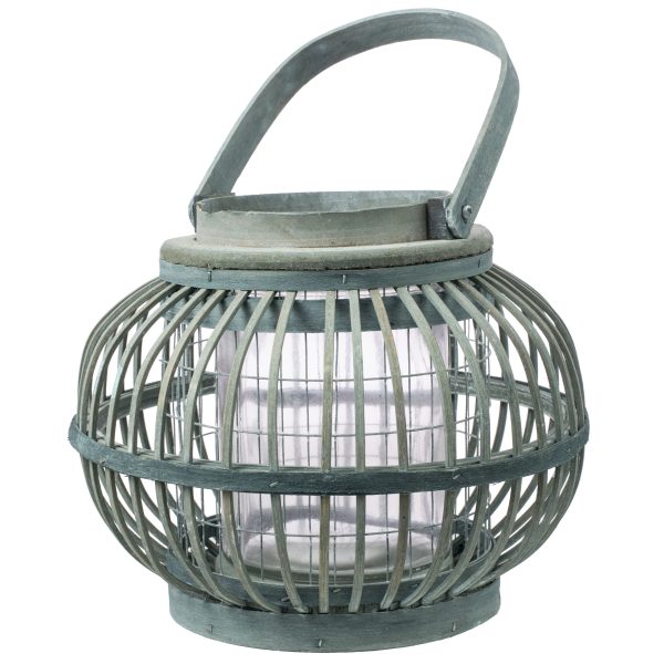 14  Wood & Glass Round Lantern Online