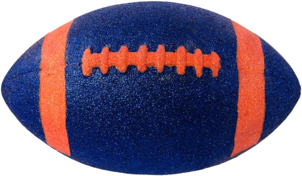 11  Football Accent: Metallic Glitter Blue & Orange Hot on Sale