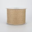 2.5  Royal Faux Burlap Ribbon: Tan (10 Yards) For Cheap