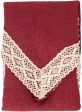 72  Loose Weave Burlap & Lace Table Runner: Red, Natural Fashion