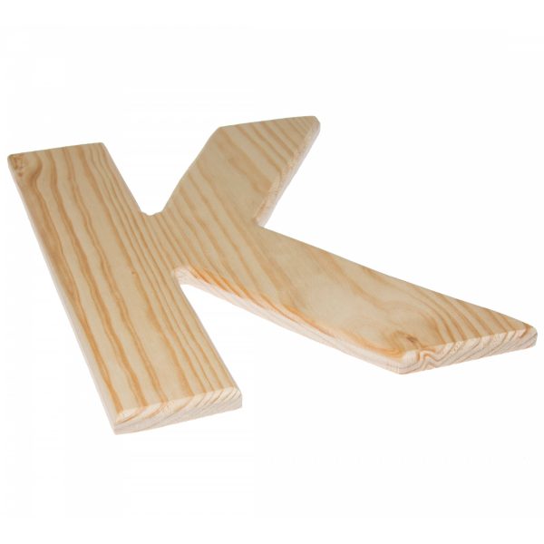 12  Natural Wood Letter: K For Sale