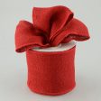 4  Wired Edge Burlap Ribbon: Red (10 Yards) Online Hot Sale