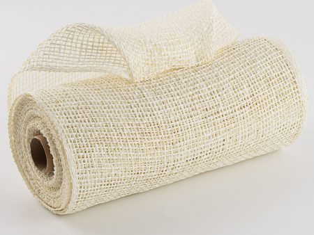 10  Poly Burlap Mesh: Cream Online