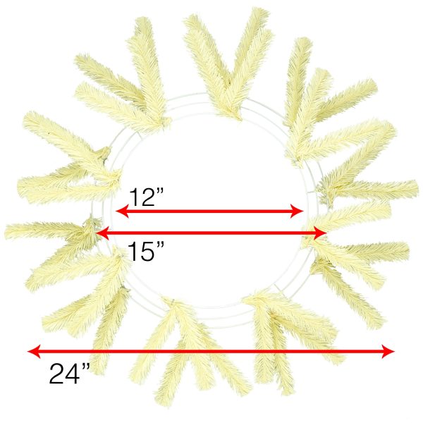 15-24  Work Wreath Form: Cream Hot on Sale