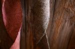 4  Jute Herringbone Ribbon: Natural & Red (10 Yards) For Discount