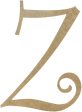 14  Decorative Wooden Curly Letter: Z Fashion