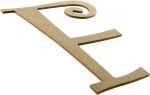 14  Decorative Wooden Curly Letter: F Fashion