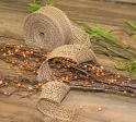 1.5  Burlap Ribbon: Natural (10 Yards) on Sale