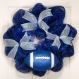 11  Football Accent: Metallic Glitter Blue & White Supply