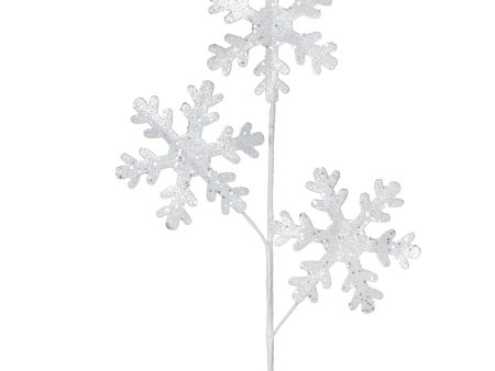 29  White Glitter Snowflake Spray Sale