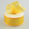 2.5  Poly Deco Mesh Ribbon: Metallic Gold For Discount