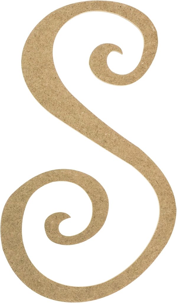 14  Decorative Wooden Curly Letter: S Discount